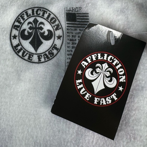 Affliction Women’s Crop Top Tie-Dye Sweatshirt -Size: Large -NWT - Picture 13 of 14